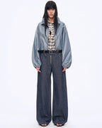 Fireladyfur Women's Stand-Up Silhouette Double Waist Linen Trousers ‘Berlin Street’