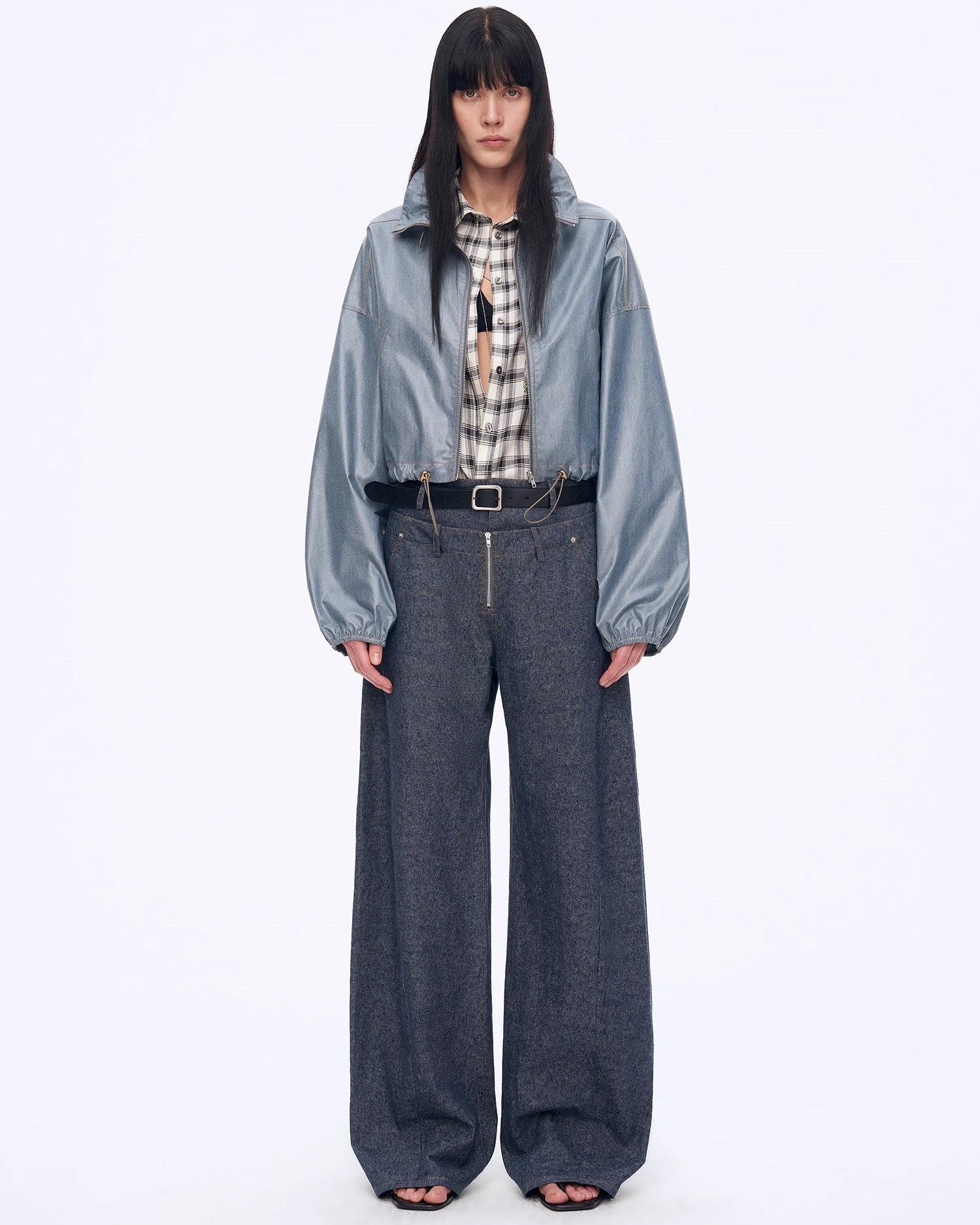 Fireladyfur Women's Stand-Up Silhouette Double Waist Linen Trousers ‘Berlin Street’