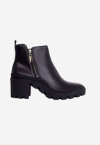 Black Goat Leather Ankle Boots Sophora