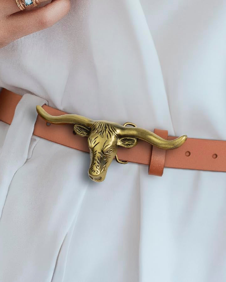 Signature Longhorn Western Belt for Women
