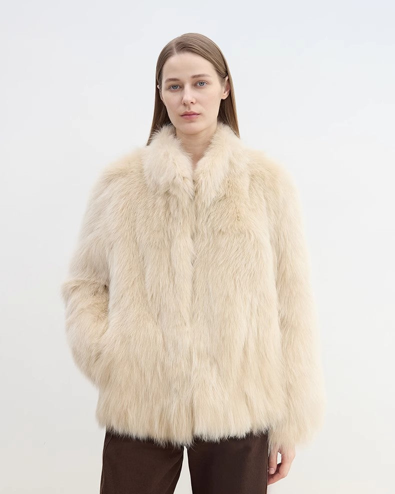 'Long Nocturne' Fox Fur Retro Short Coat