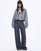 Fireladyfur Women's Stand-Up Silhouette Double Waist Linen Trousers ‘Berlin Street’