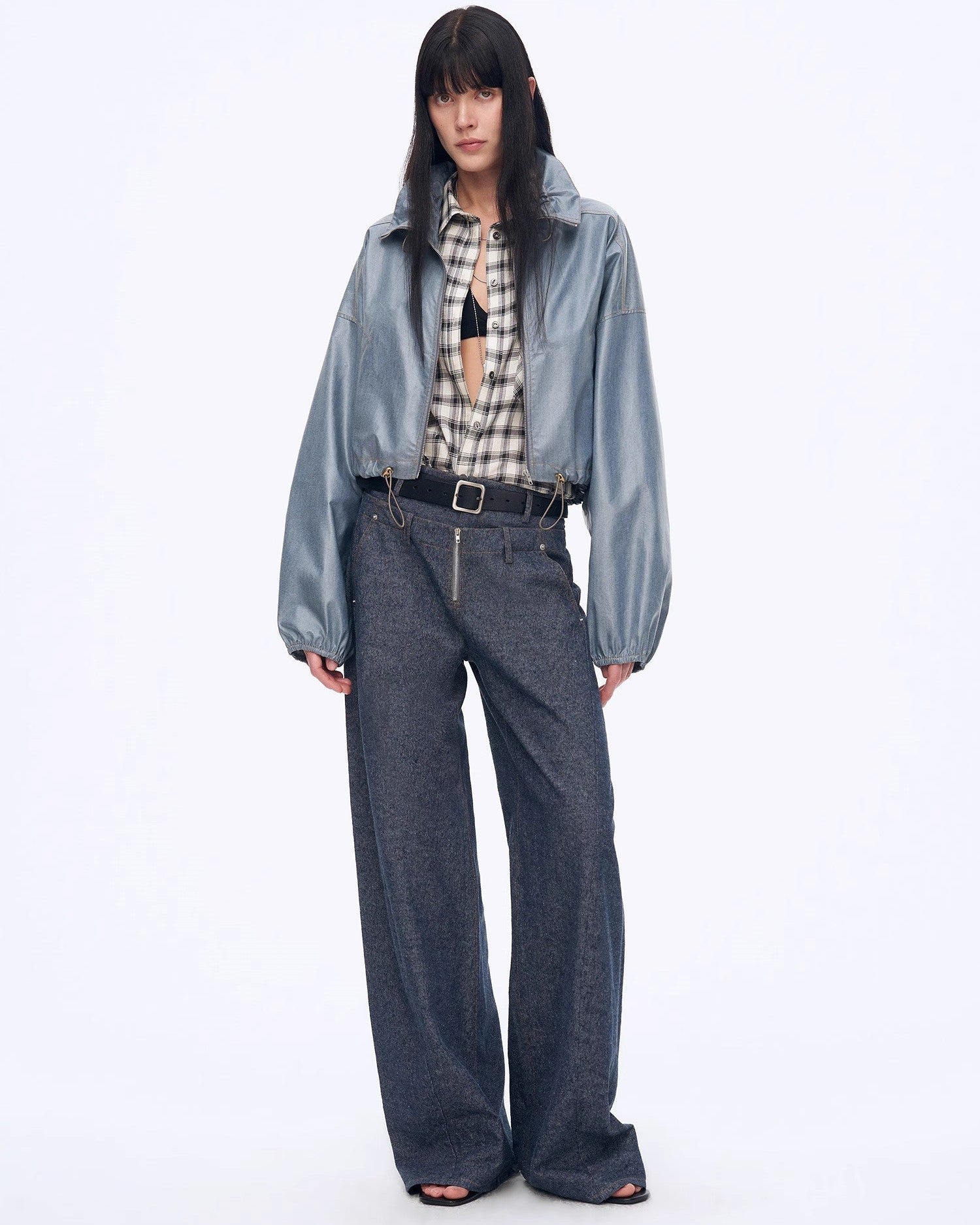 Fireladyfur Women's Stand-Up Silhouette Double Waist Linen Trousers ‘Berlin Street’