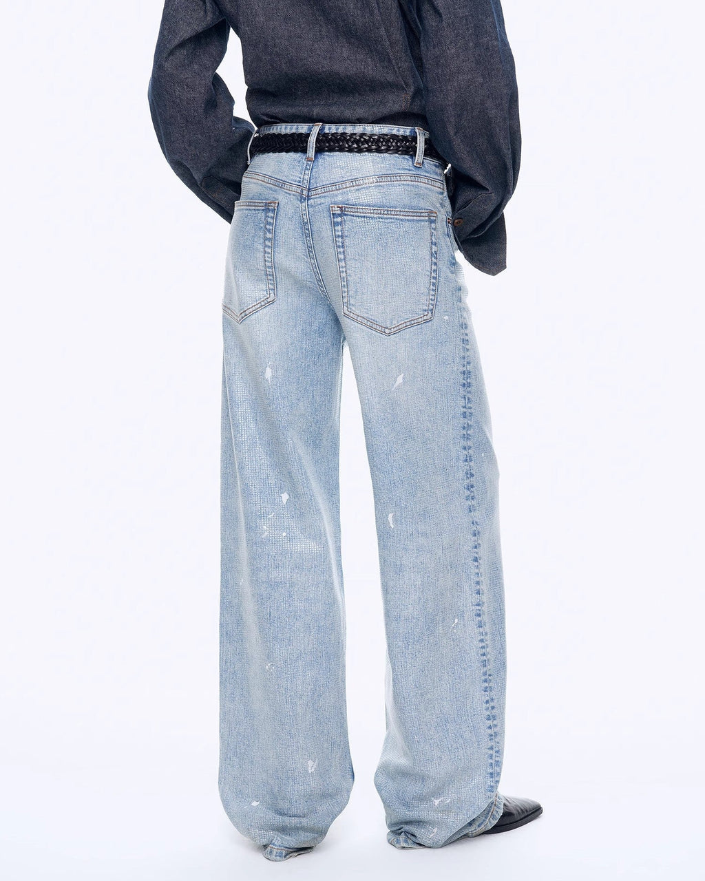 Distressed Dirty Dyed Tencel Cotton Jeans ‘Art Journey’