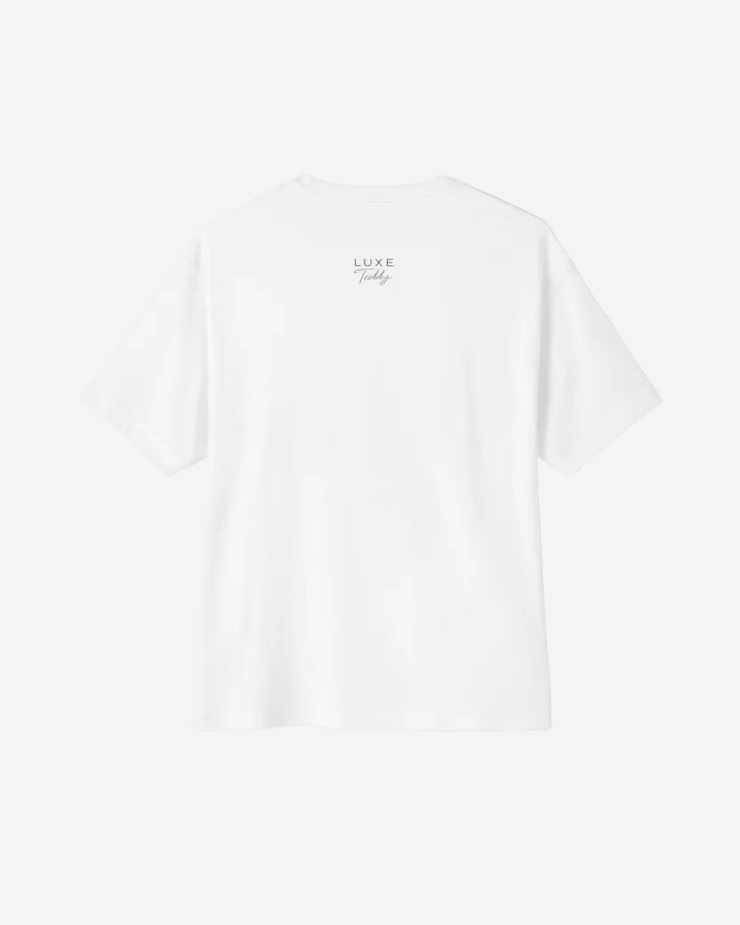 Luxe Teddy Oversized 'KEEP MOVING' Boxy Tee | 1023