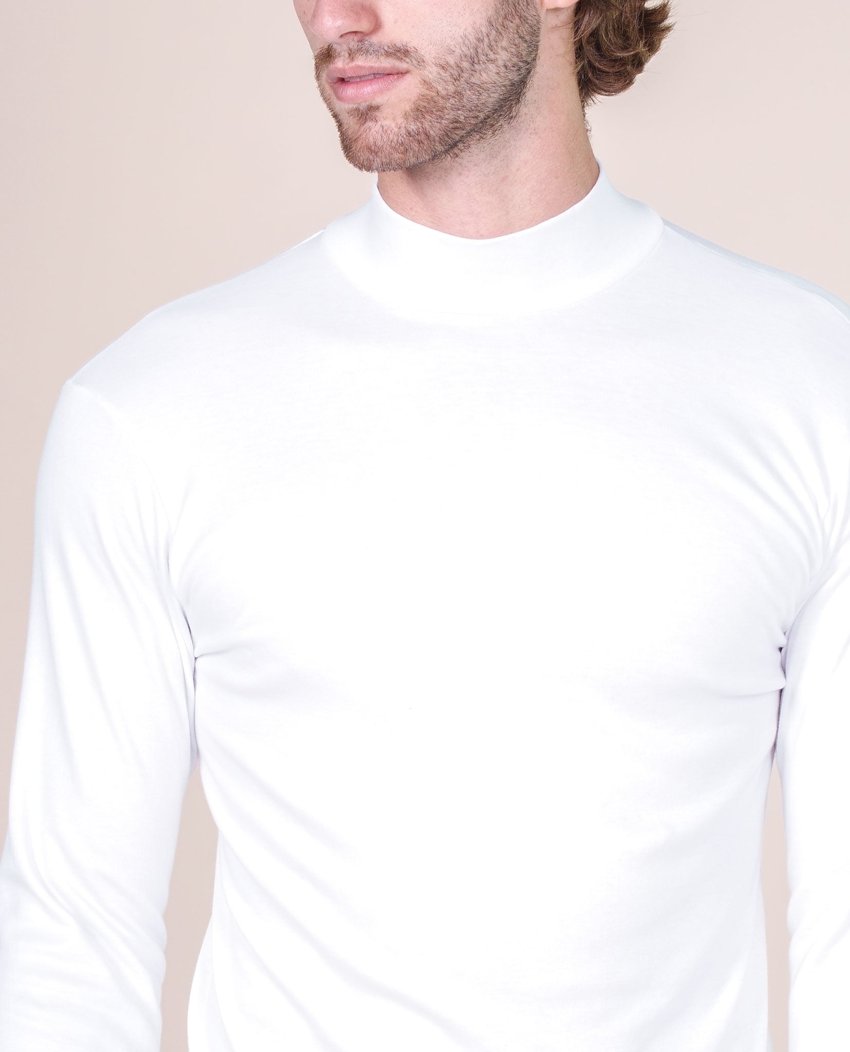BASIC COTTON Free Spirit Brushed/Fleece Cotton Men's Turtleneck Jumper