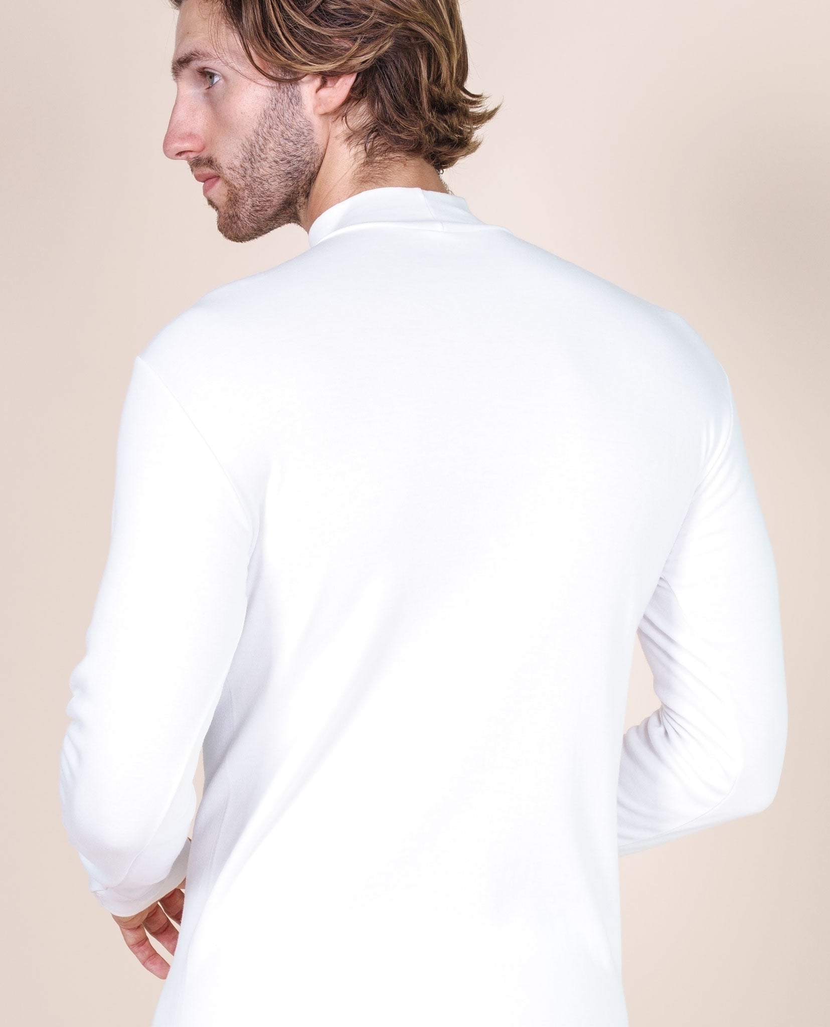 BASIC COTTON Free Spirit Brushed/Fleece Cotton Men's Turtleneck Jumper