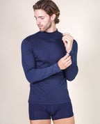 BASIC COTTON Free Spirit Brushed/Fleece Cotton Men's Turtleneck Jumper