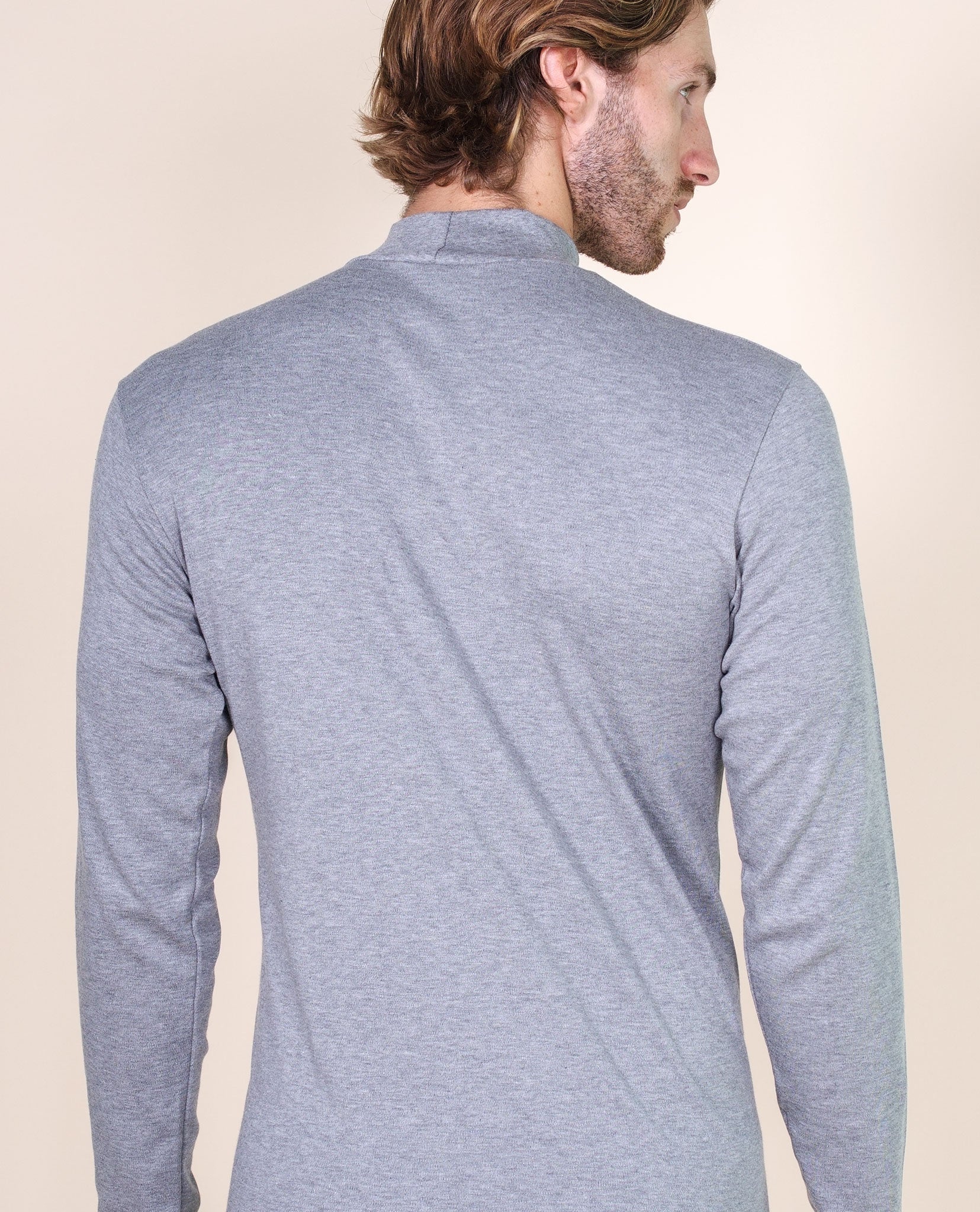 BASIC COTTON Free Spirit Brushed/Fleece Cotton Men's Turtleneck Jumper