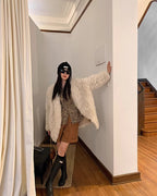 Fireladyfur Women's Tuscan Sheepskin Winter Coat ‘Peach Oolong’