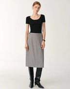 German Yangtze Wool Round Neck Short Sleeve Top