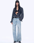 Distressed Dirty Dyed Tencel Cotton Jeans ‘Art Journey’