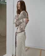Tencel Wool Original Cashew Print Round Neck Long Sleeve Top and Skirt Set ‘Vintage Gene’