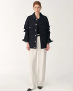 Skin-Friendly Washed Drape Versatile Wide-Leg Jeans