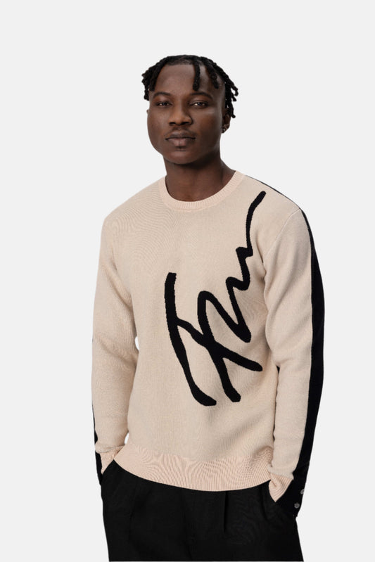 Jacquard Fine Knit Sweater