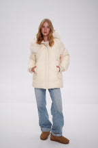 Genuine Polar Fox Thinsulate™ Coat | Ivory