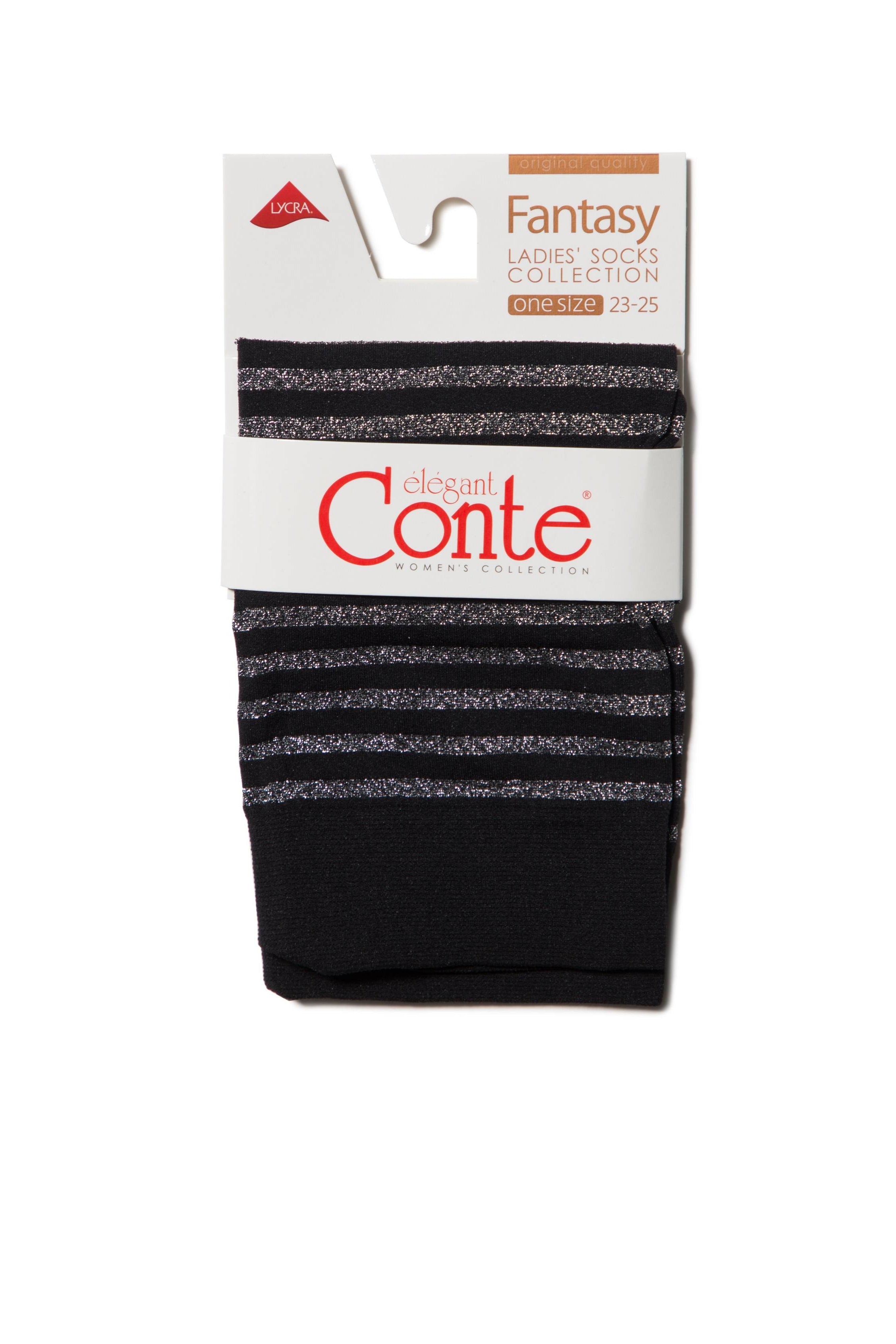 Conte Fantasy Socks with Shimmering Stripe