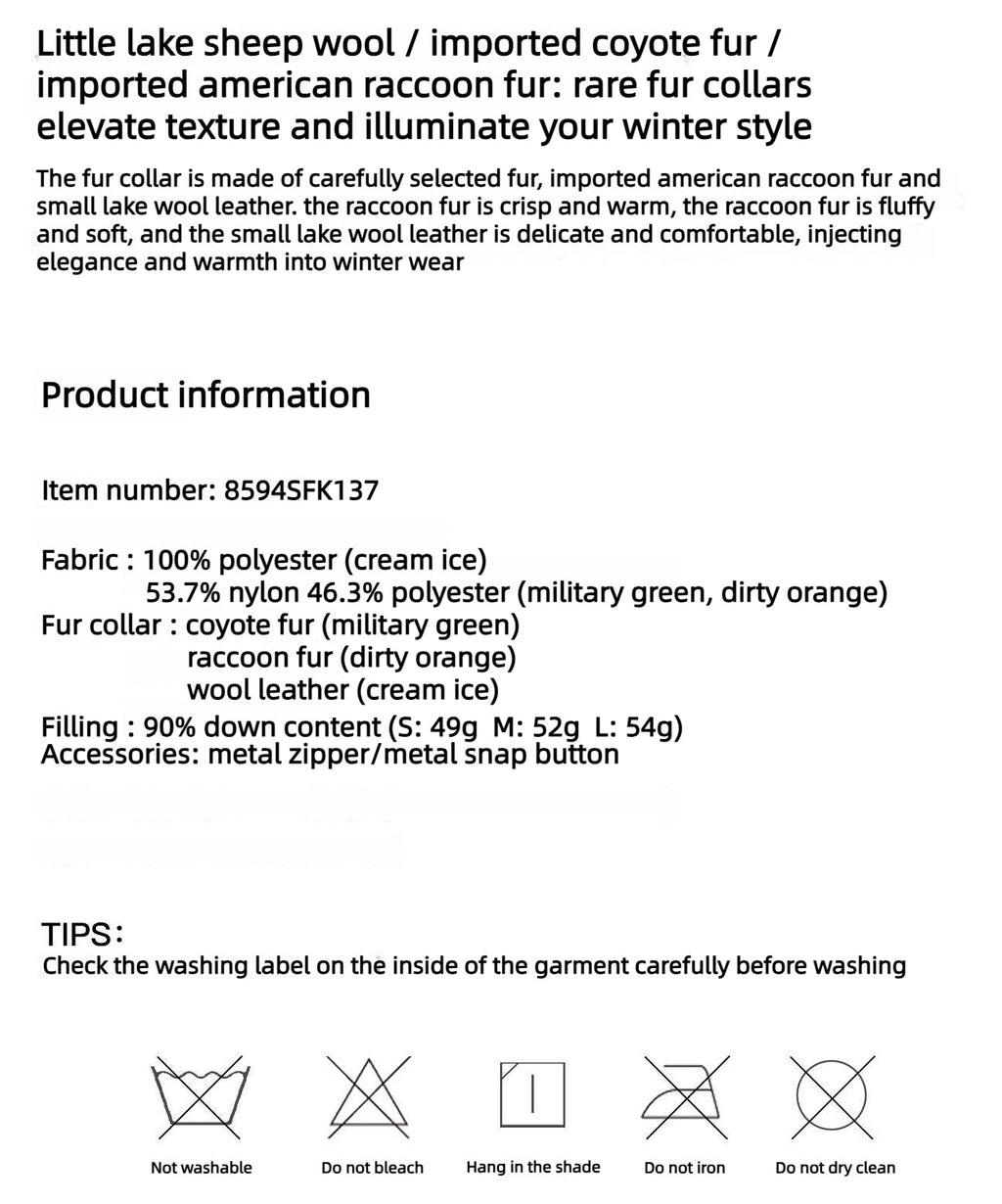 Multicolor Fur Collar Parka | Pilot Jacket Style ‘Serene Heat Island’