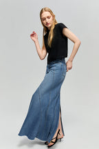 Ocean Wave Denim Skirt | HJ821