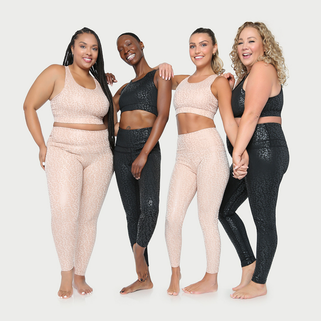 Metallic Cheetah Active Sports Bra