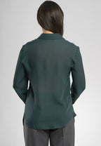 Vera Silk Shirt | Verde Smeraldo