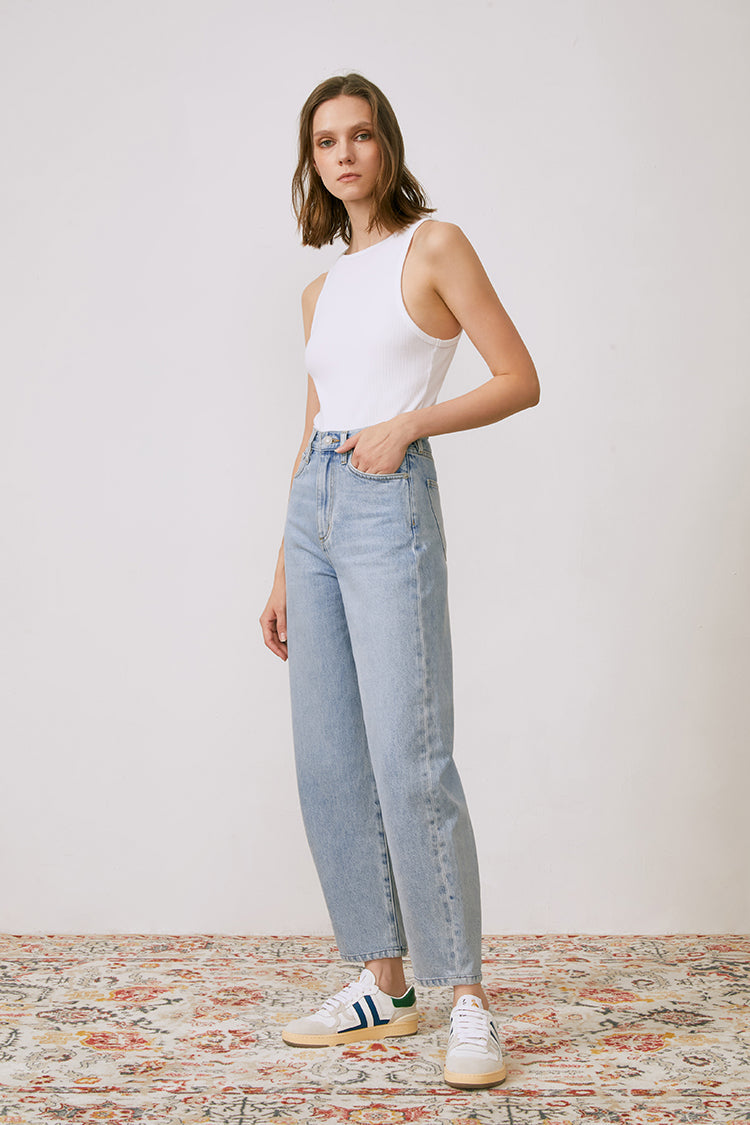 Queens Of Noise High Rise Barrel Jeans | HJ026