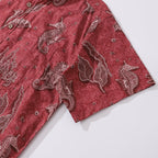 Red Hawaiian Shirt For Men | Seahorses