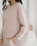 Varsity Pullover & Wide Leg Pants (2 pcs) Outfit