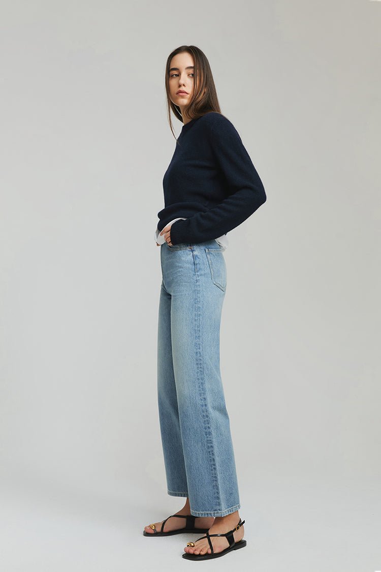 The Cityer Crop Wide Jeans | HJ009