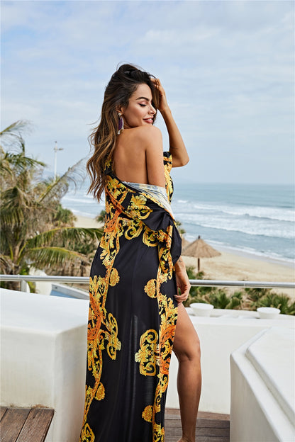 Plunge One-Piece and Cover Up Swim Set