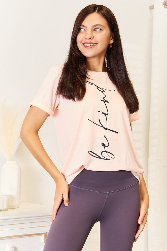 Be Kind Graphic Round Neck T-Shirt