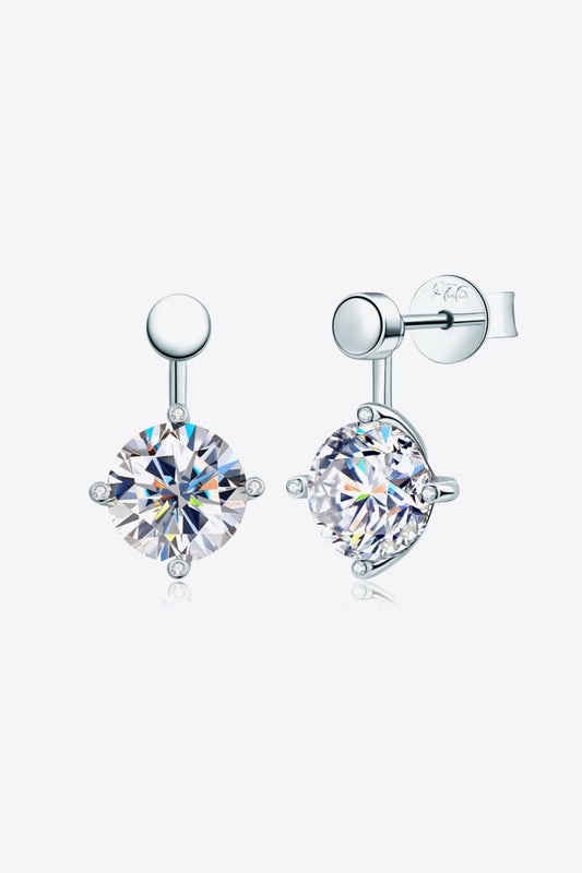 Adored 4 Ct Moissanite Drop Earrings