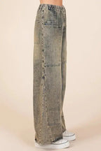 Women's Washed Wide Leg Jeans | Mud Denim