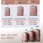3-Piece Hard Shell Luggage Set with TSA Lock