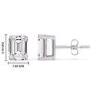 Emerald Cut Diamond Stud Earrings