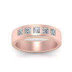 Flat Flush Set Mens Wedding Band