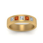 Flat Flush Set Mens Wedding Band