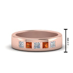 Flat Flush Set Mens Wedding Band