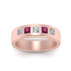 Flat Flush Set Mens Wedding Band