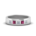 Flat Flush Set Mens Wedding Band