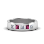 Flat Flush Set Mens Wedding Band
