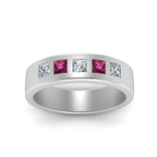 Flat Flush Set Mens Wedding Band