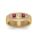 Flat Flush Set Mens Wedding Band