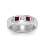 Flat Flush Set Mens Wedding Band