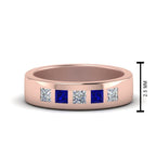 Flat Flush Set Mens Wedding Band