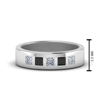 Flat Flush Set Mens Wedding Band
