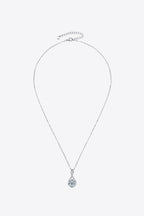Silver 2 Ct Moissanite Pendant Necklace