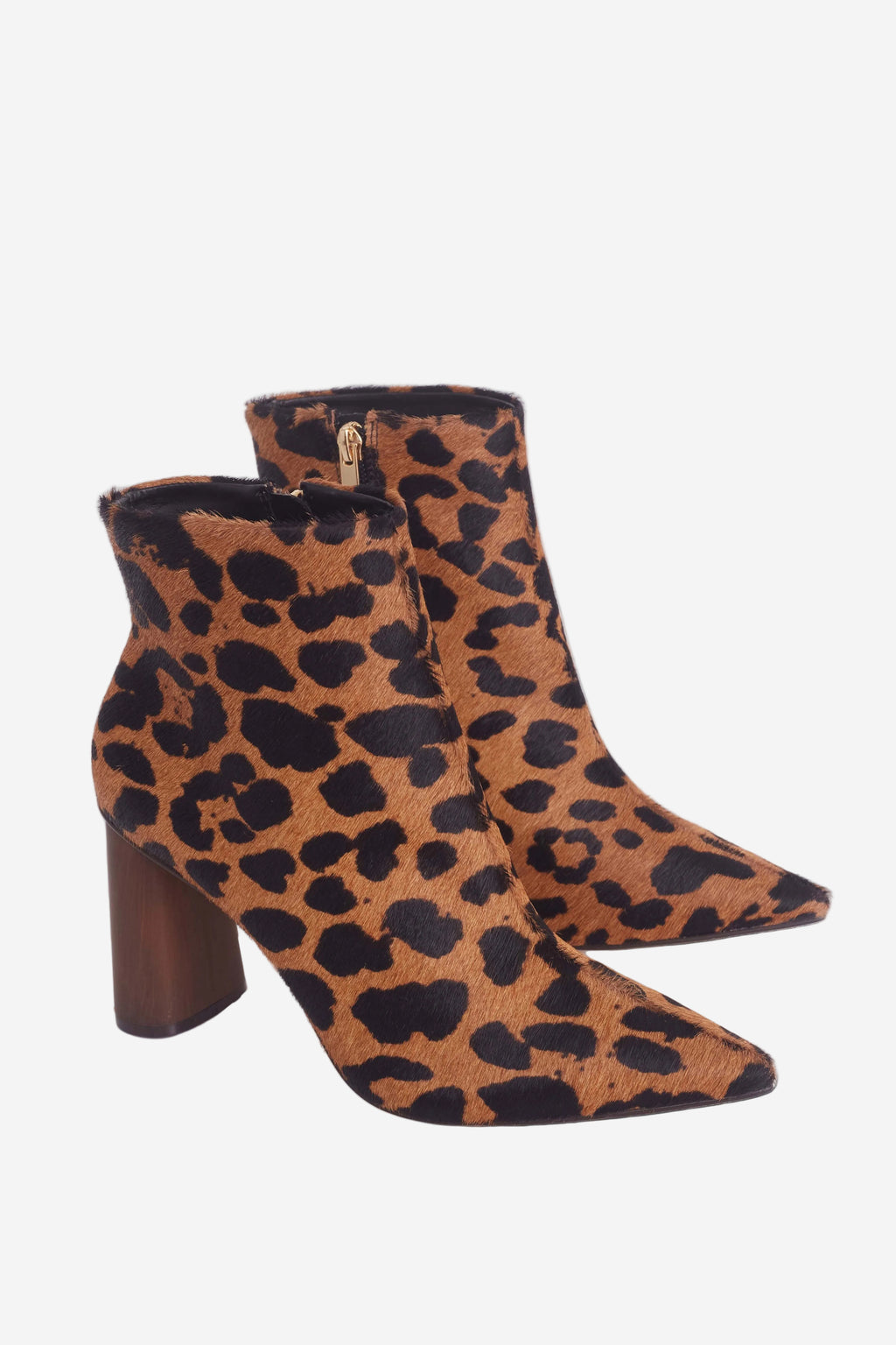 Brown Animal Print Boots Sapucaia | 8.4 cm Block Heel Ankle Boots
