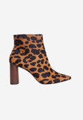 Brown Animal Print Boots Sapucaia | 8.4 cm Block Heel Ankle Boots