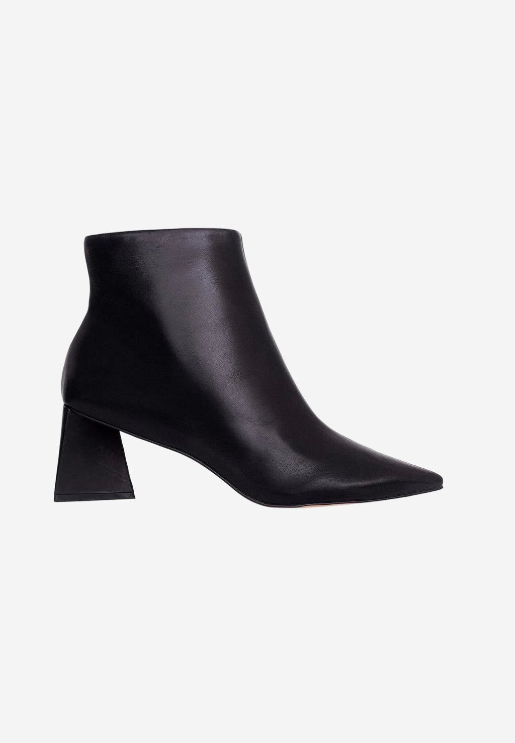 Black Sheepskin Leather Ankle Boots Mabea